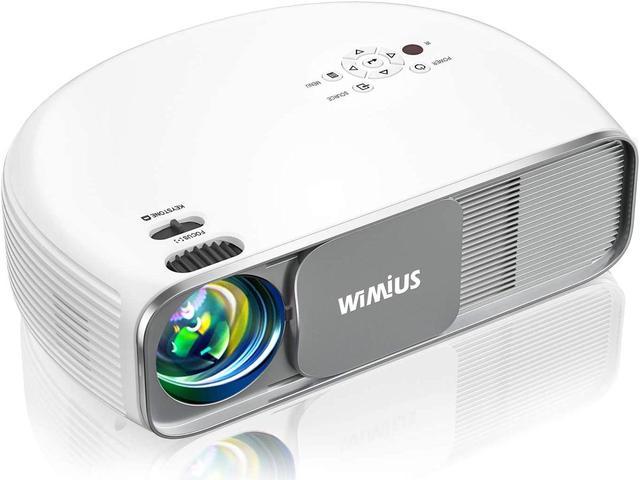 Bluetooth Projector Native 1080P 7200Lux Full HD, WiMiUS Upgrade S4 Home &  Outdoor Projector Support 4K & Zoom, 300 Led Video Projector Compatible