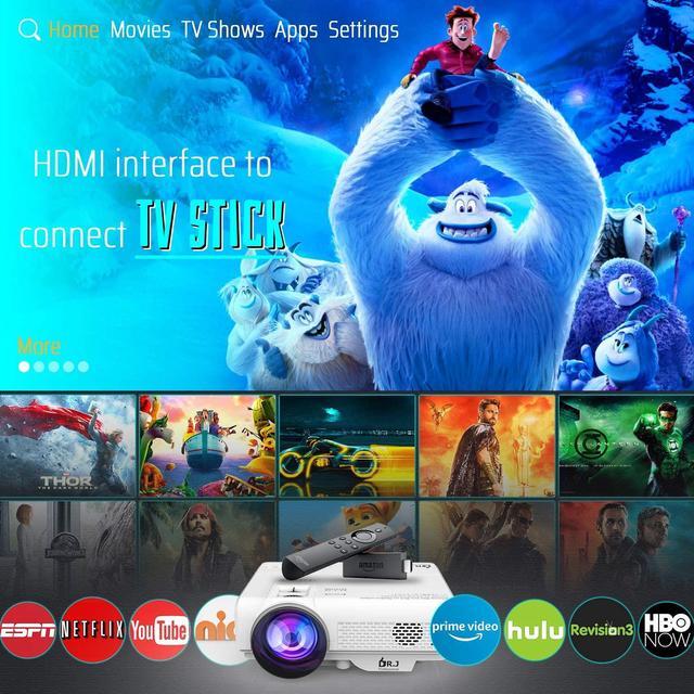 Alt view image 5 of 7 - DR. J Professional 4500L Mini Projector Full HD 1080P Supported Portable Video Projector, Compatible With TV Stick, HDMI, VGA, USB, TF, AV, Sound Bar, Video Games [2020 Latest Upgrade]