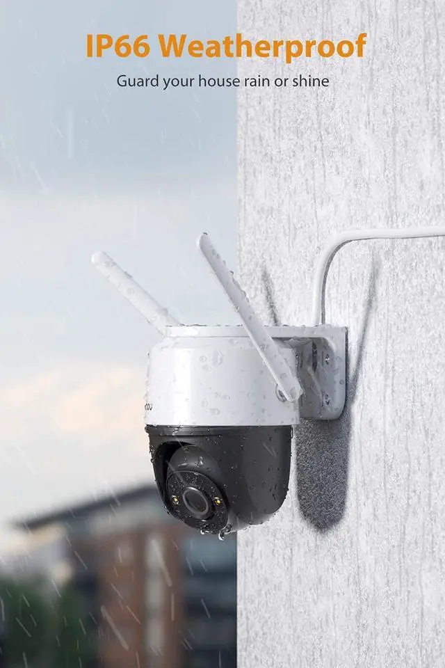 Alt view image 6 of 7 - Imou Security Camera Outdoor with Floodlight and Sound Alarm, 4MP QHD Pan/Tilt 2.4G Wi-Fi Camera, IP66 Weatherproof 2.5K Bullet Camera, Full Color Night Vision IP Camera with 2-way Talk, Cruiser