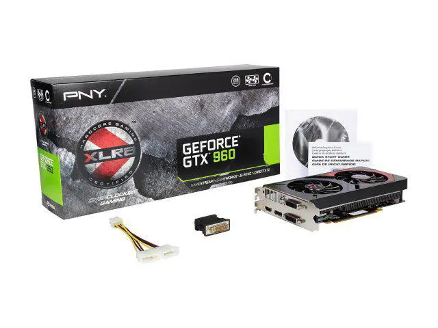 Alt view image 6 of 6 - PNY GeForce GTX 960 DirectX 12 VCGGTX9602XGPB-OC 2GB 128-Bit GDDR5 PCI Express 3.0 x16 SLI Support XLR8 OC Gaming Video Graphics Card