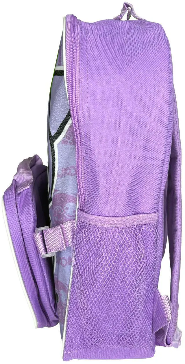 Alt view image 4 of 4 - Hello Kitty Kuromi 16" Purple School Backpack and Rectangular Lunch Bag Attached