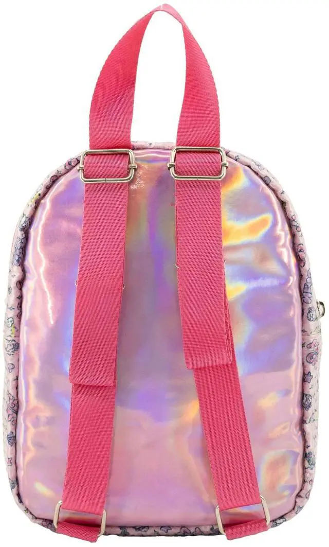 Alt view image 3 of 4 - Sanrio Hello Kitty Sequined Cupcake Mini Backpack 9" Pink with Glitter for Girls