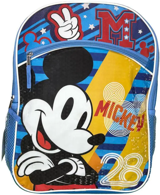Alt view image 2 of 4 - Disney Mickey Mouse Large Backpack Blue 16"