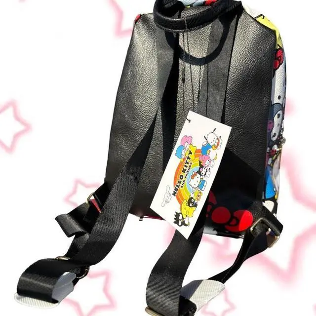 Alt view image 2 of 2 - Hello Kitty and Friends 10" Faux Leather Mini Backpack - A Cute and Compact Companion for Young Hearts!