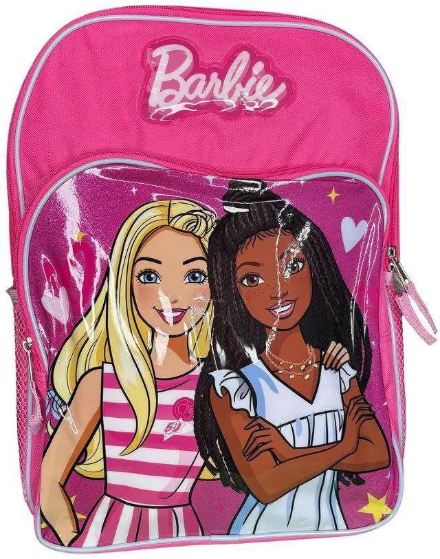 Alt view image 2 of 4 - Barbie & Friend 16" Pink Girls Backpack with Front Pocket and side mesh Pockets