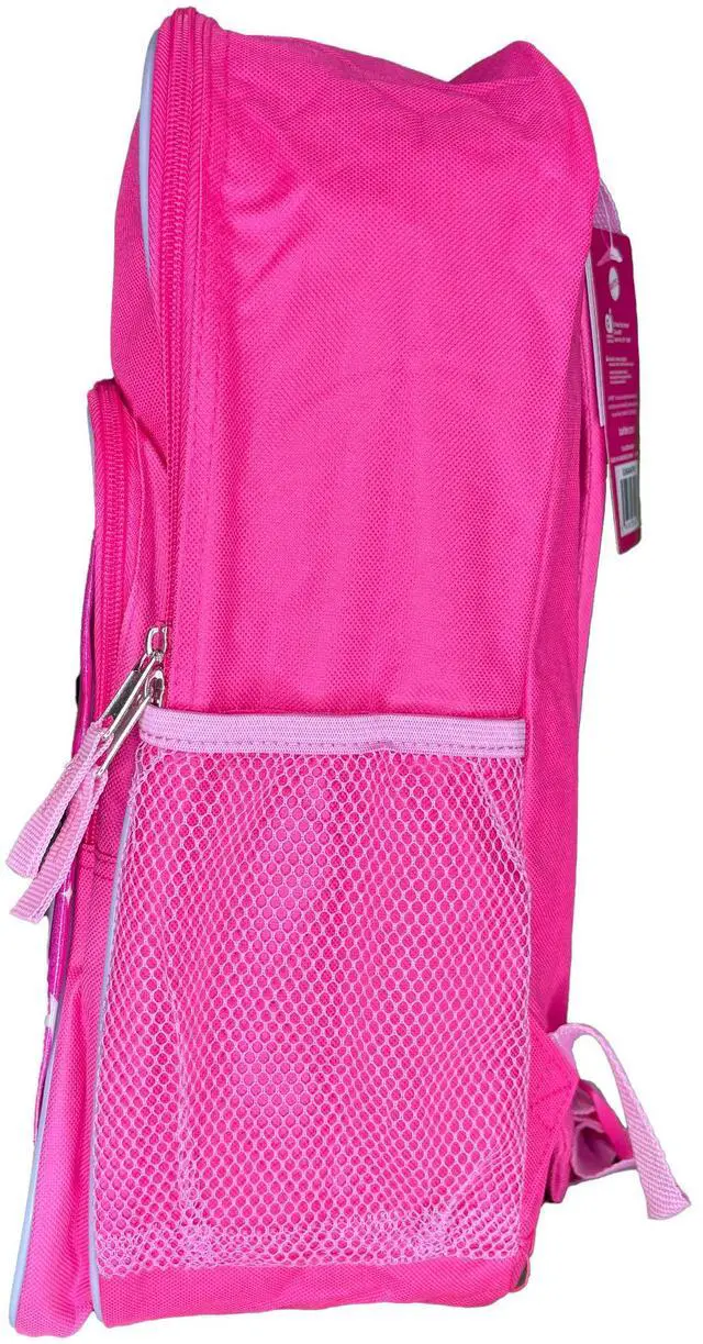Alt view image 3 of 4 - Barbie & Friend 16" Pink Girls Backpack with Front Pocket and side mesh Pockets