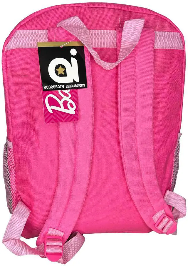 Alt view image 4 of 4 - Barbie & Friend 16" Pink Girls Backpack with Front Pocket and side mesh Pockets