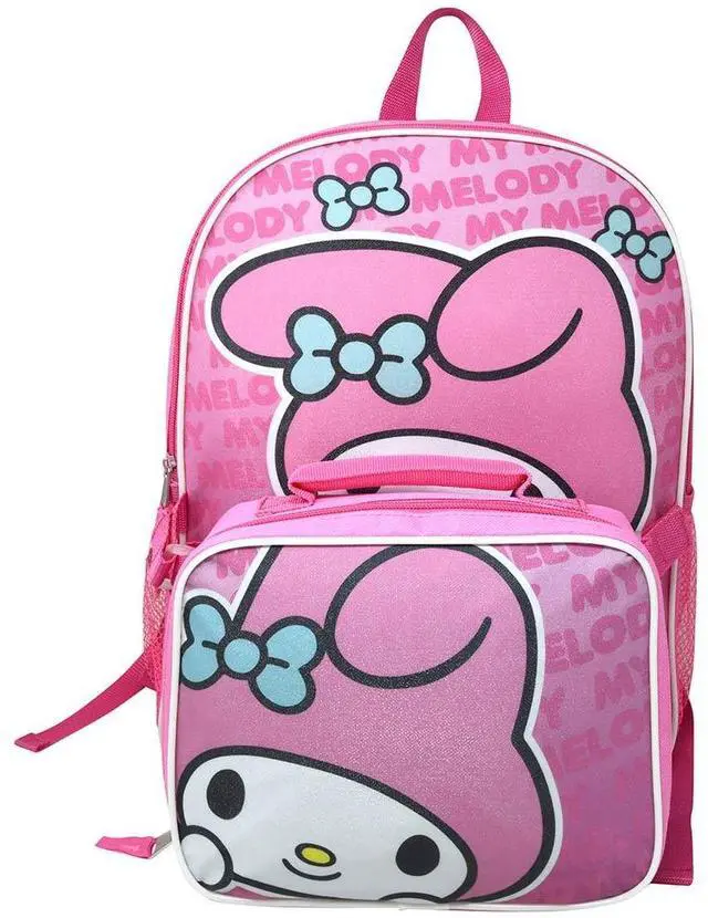 Main image of My Melody 16" Pink School Backpack with Lunch Bag