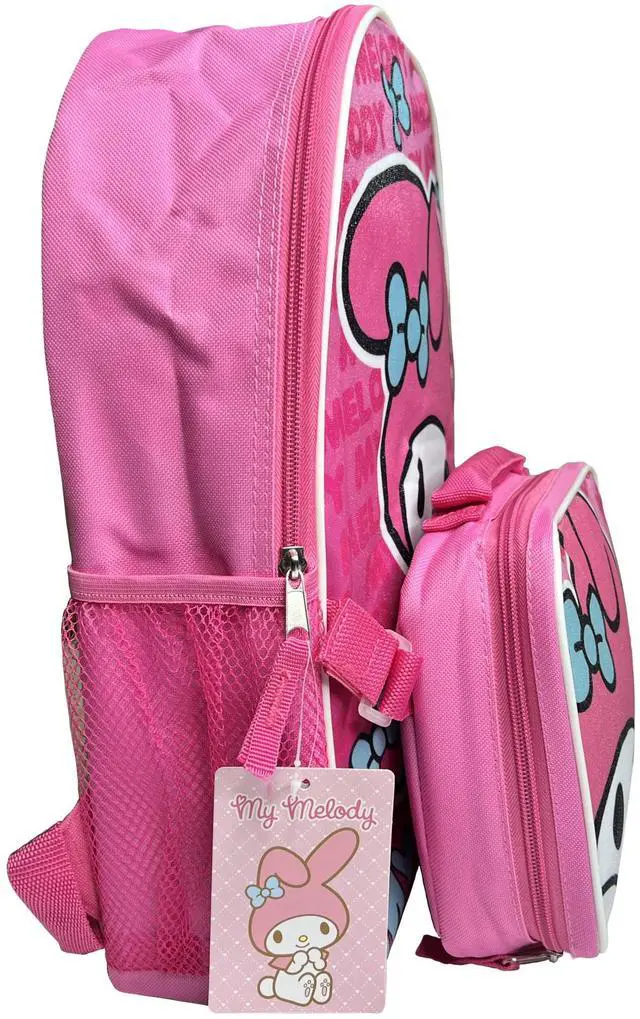 Alt view image 2 of 4 - My Melody 16" Pink School Backpack with Lunch Bag