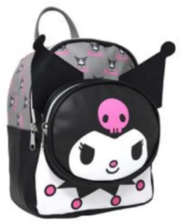 Main image of Hello Kitty Kuromi Mini 10" Deluxe Backpack with 3D front Pocket for Girls