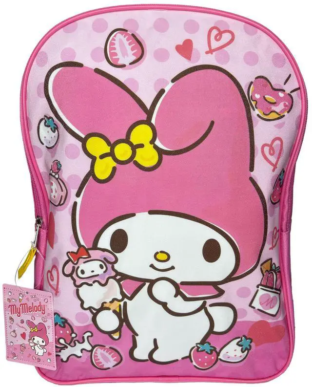 Alt view image 2 of 4 - Hello Kitty My Melody 15" Pink School Backpack for Girls