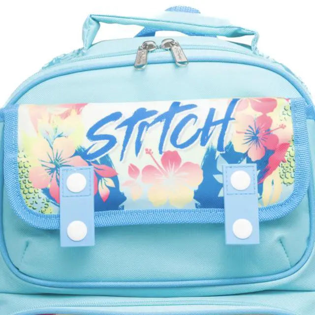 Alt view image 4 of 4 - Disney Stitch & Angel 15.5" Polyester Blue Large Backpack with 2 Front Pockets