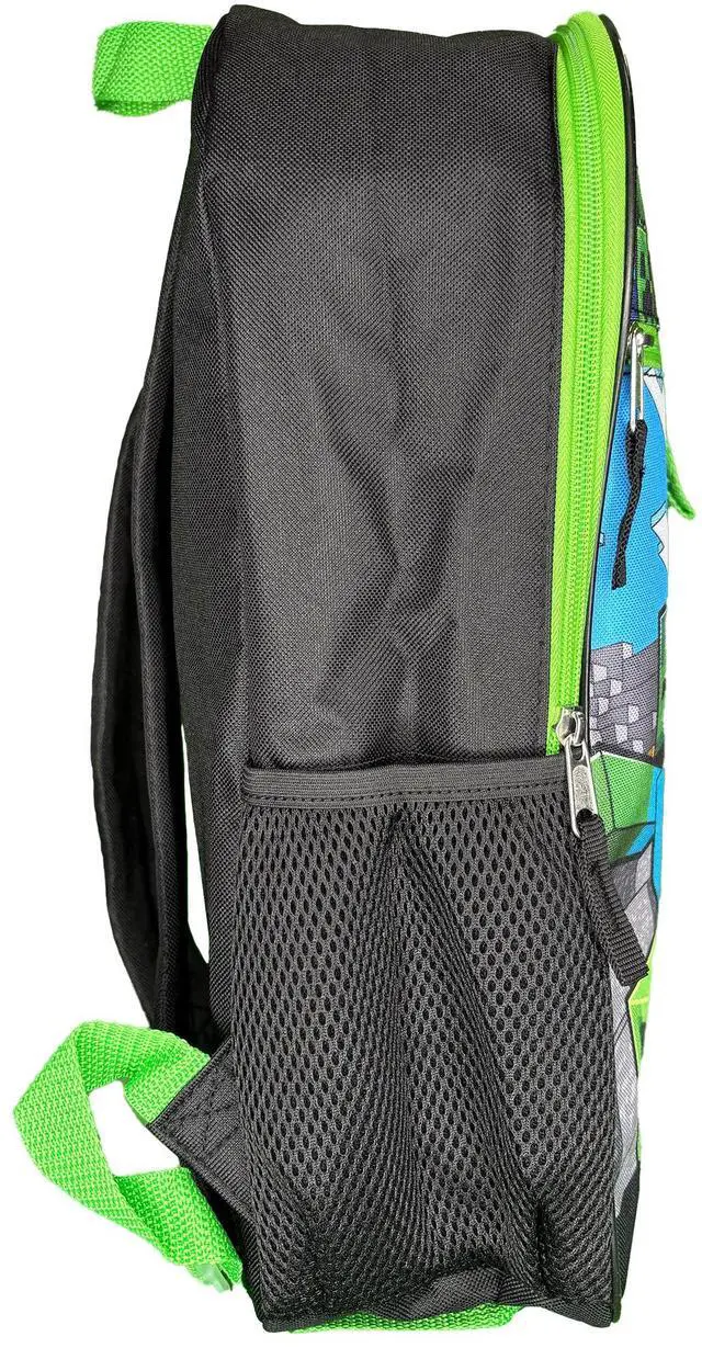 Alt view image 4 of 4 - Minecraft Kids School Backpack 16" 5PC Lunch Kit, Keychain, Metal Carabiner, Batman keychain, and utility case