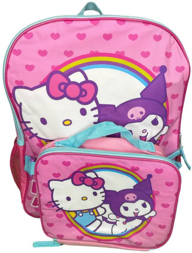 Alt view image 2 of 7 - Hello Kitty and Friends by Sanrio 16" Girls School Backpack with Large Front Pocket & Rectangular Lunch Bag