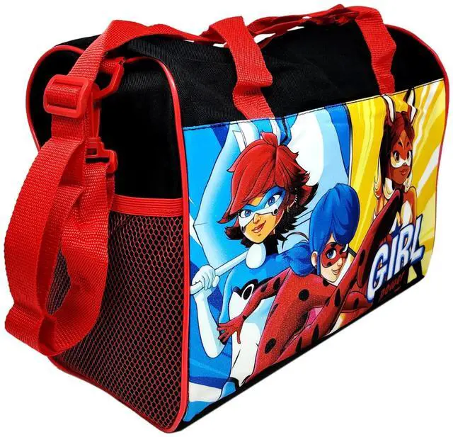 Alt view image 2 of 4 - Miraculous Ladybug Duffel Bag Small Carry-On BunnyX Rena Rouge Girls Red Black