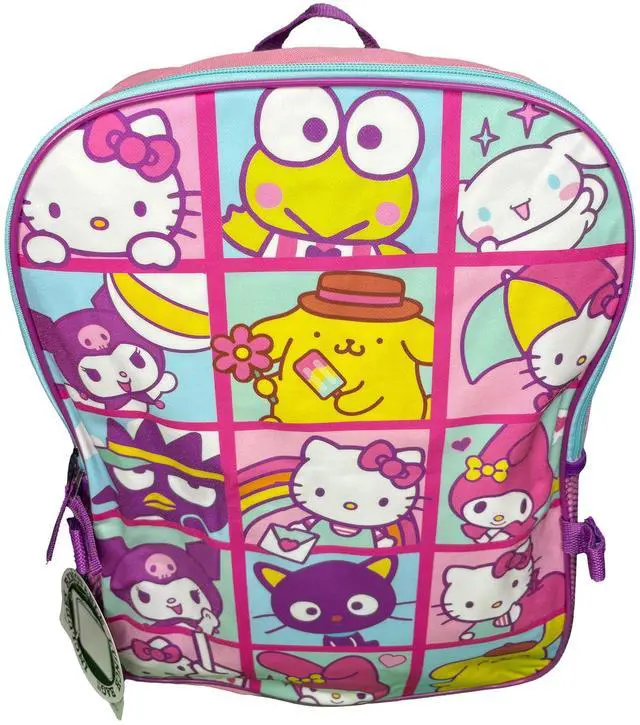Alt view image 2 of 4 - Hello Kitty & Friends 16" School Backpack with Large Front Pocket & Rectangular Lunch Bag