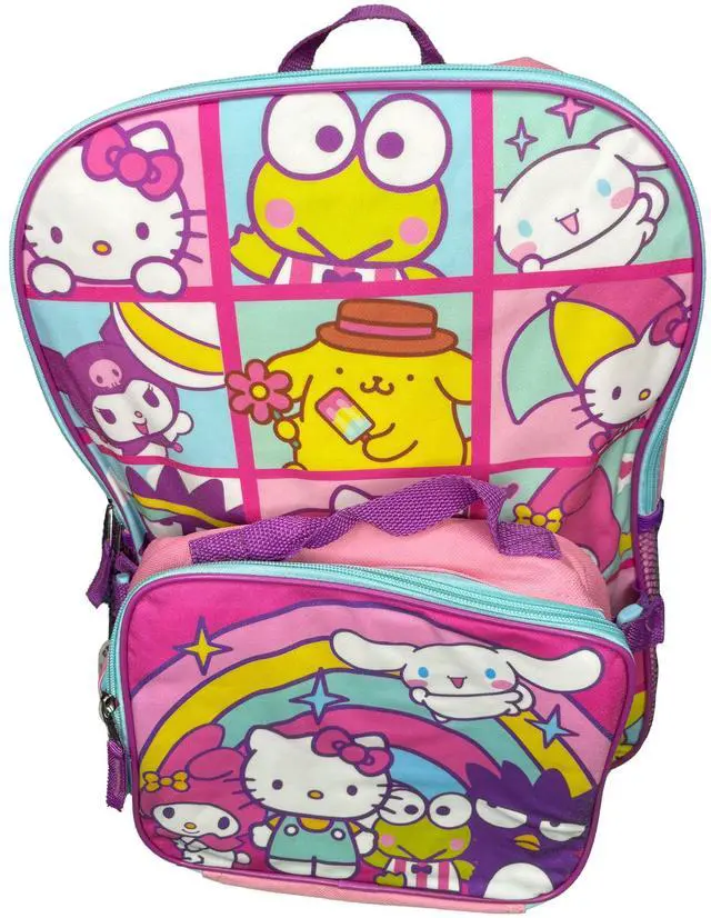 Alt view image 3 of 4 - Hello Kitty & Friends 16" School Backpack with Large Front Pocket & Rectangular Lunch Bag
