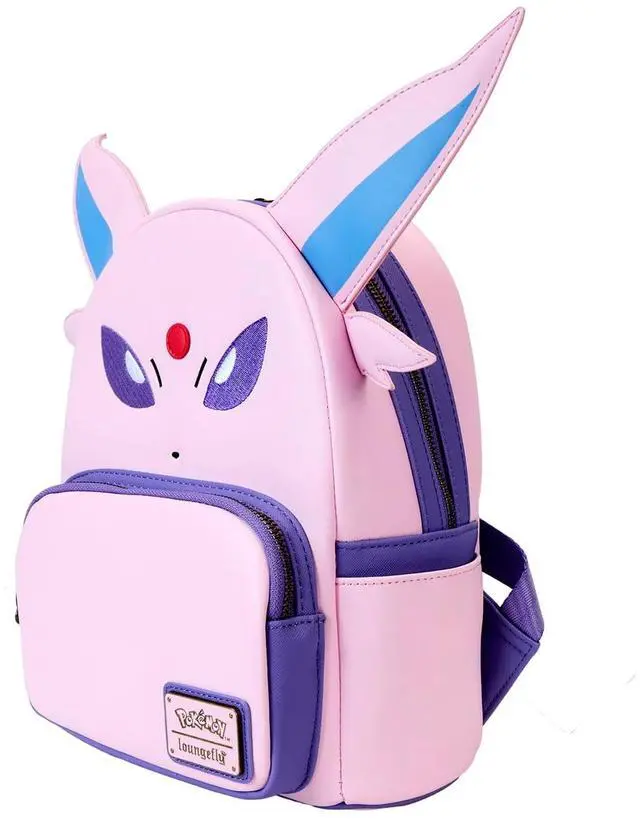 Alt view image 2 of 4 - Loungefly Pokemon 3D Pink Espeon Mini Faux Leather Backpack