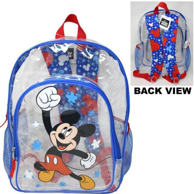 Alt view image 3 of 3 - Mickey Transparent 16" Clear Backpack