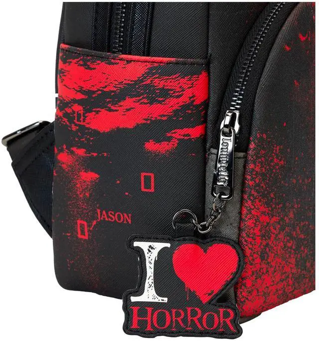Alt view image 2 of 4 - Loungefly Warner Brothers Friday The 13th I Heart Horror Mini Backpack