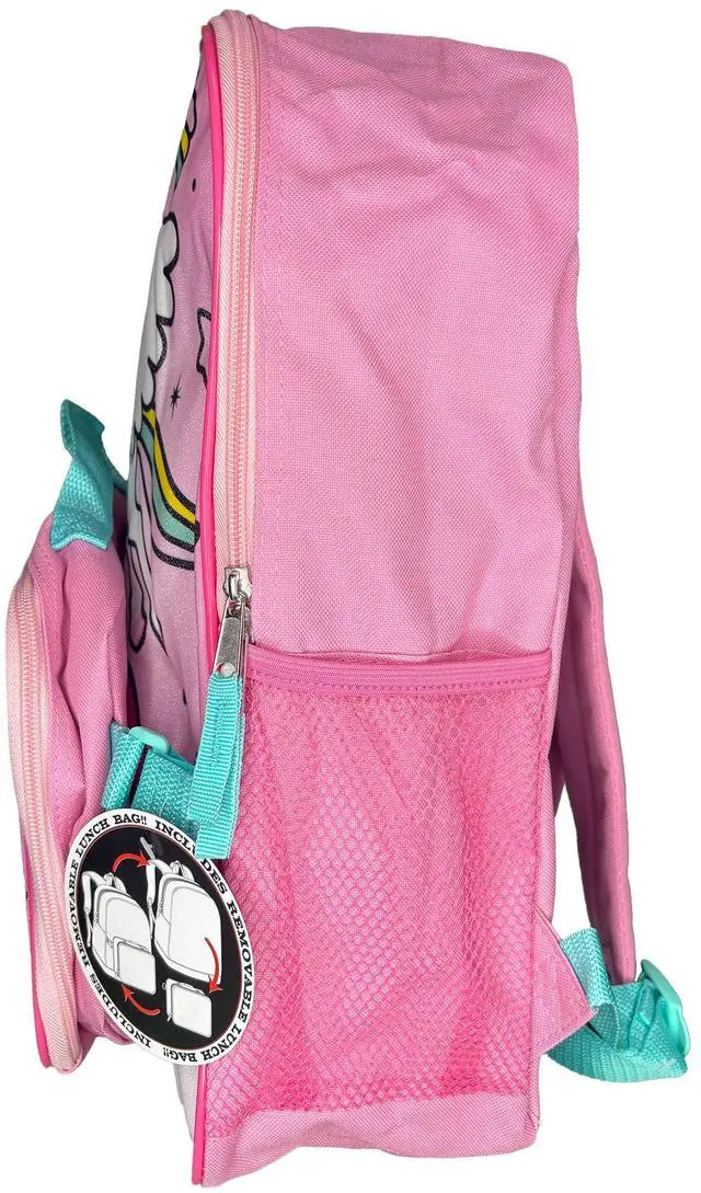 Alt view image 4 of 4 - Hello Kitty 16" School Backpack with Large Pocket & Rectangular Lunch Bag