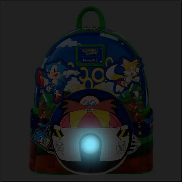 Alt view image 2 of 4 - Loungefly Sega Sonic The Hedgehog Mini Backpack