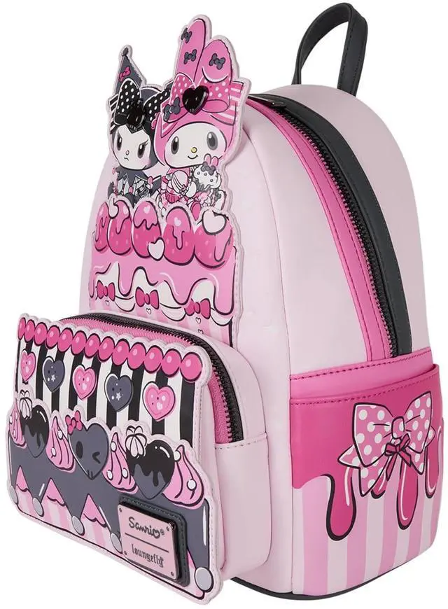 Alt view image 2 of 4 - Loungefly Sanrio My Melody and Kuromi Mini Backpack