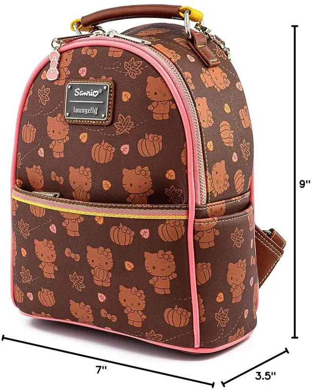 Alt view image 2 of 4 - Loungefly Sanrio Hello Kitty Pumpkin Spice Mini Backpack