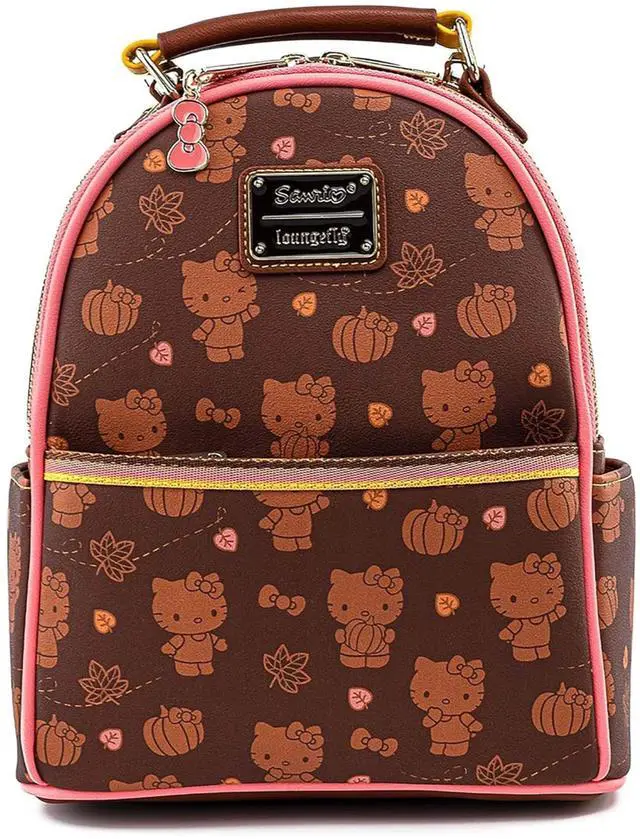 Alt view image 4 of 4 - Loungefly Sanrio Hello Kitty Pumpkin Spice Mini Backpack