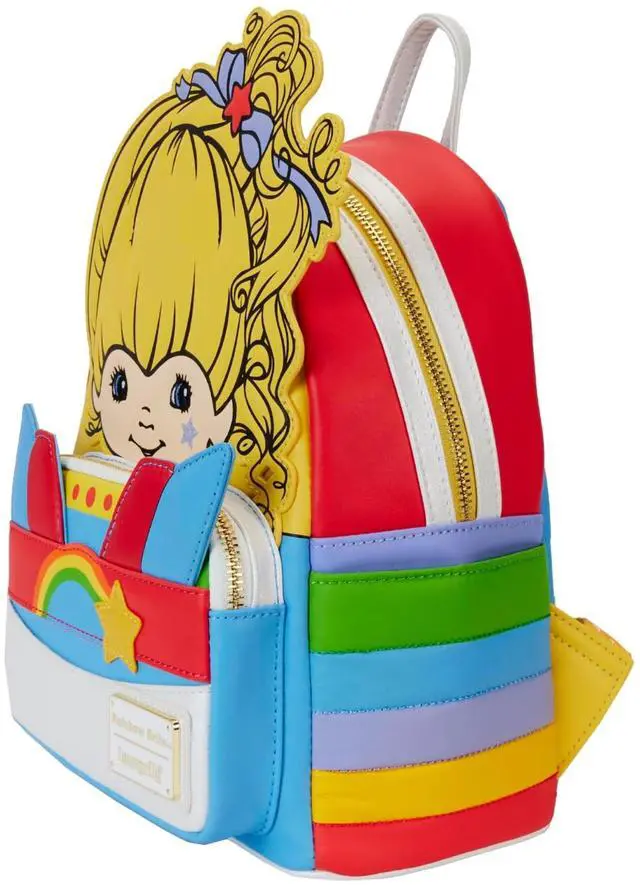 Alt view image 2 of 4 - Loungefly Rainbow Brite Cosplay Mini Backpack with side pockets