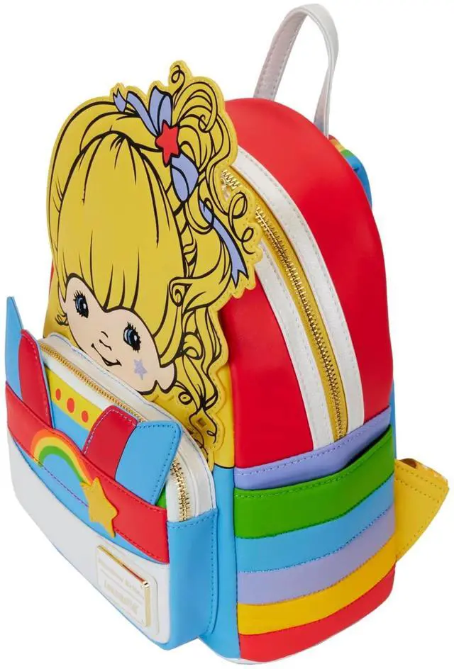 Alt view image 3 of 4 - Loungefly Rainbow Brite Cosplay Mini Backpack with side pockets