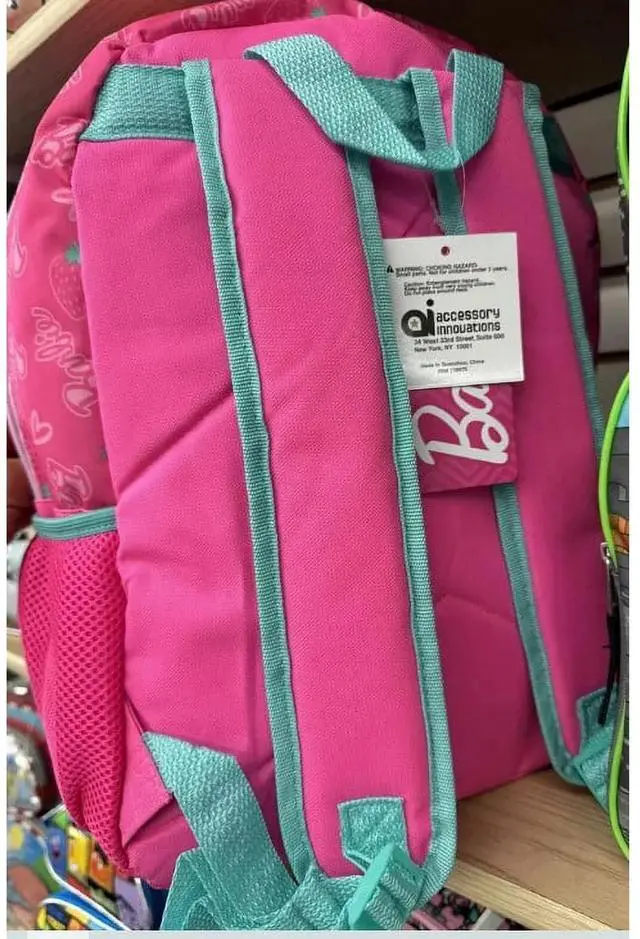 Alt view image 3 of 4 - Barbie and Friends Large Pink Polyester 16" School Backpack for Girls