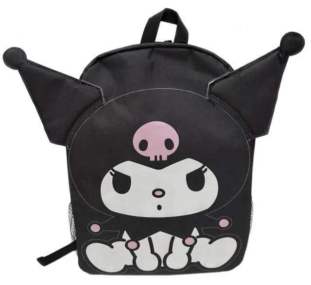 Main image of Sanrio Kuromy 3D 16" Canvas School Backpack for Girls, Black