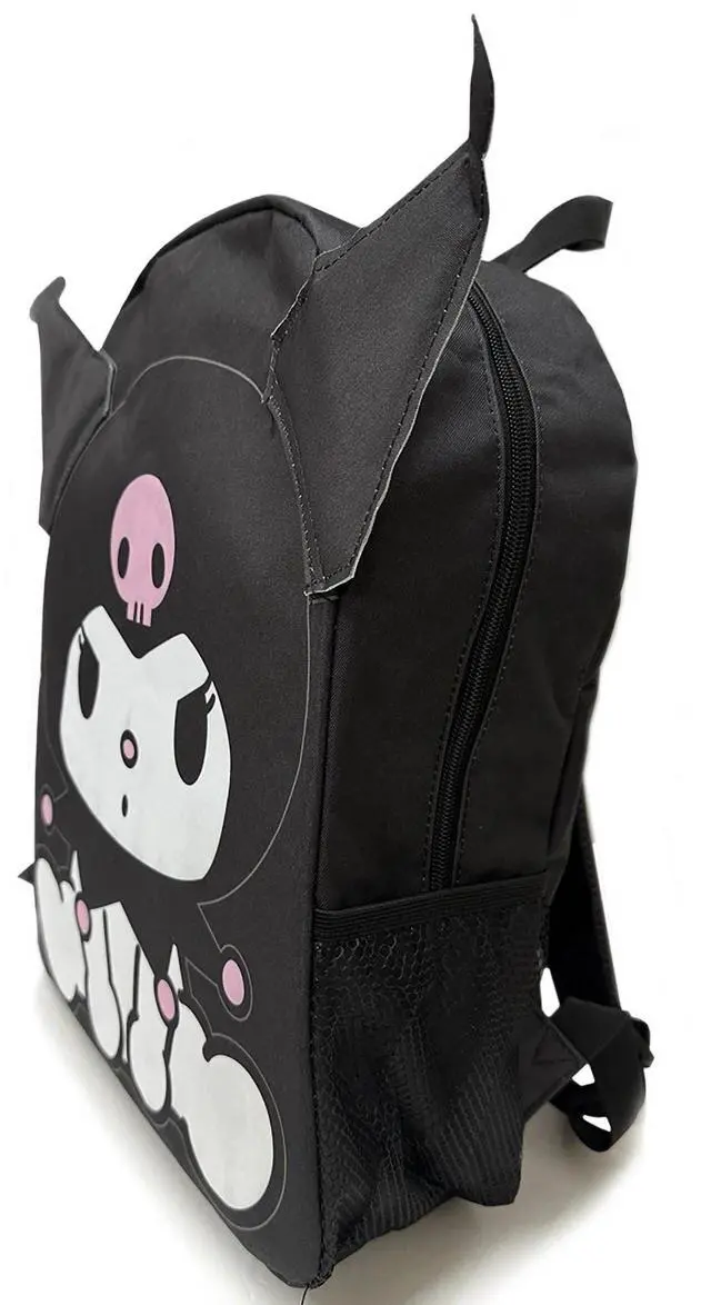Alt view image 2 of 2 - Sanrio Kuromy 3D 16" Canvas School Backpack for Girls, Black