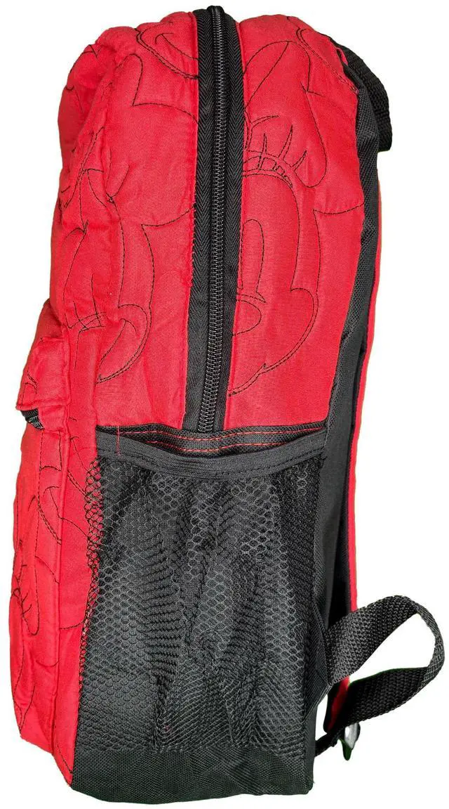 Alt view image 2 of 4 - Disney Minnie Mouse 16" Backpack Red Quilted Minnie Head Embroidered for Girls