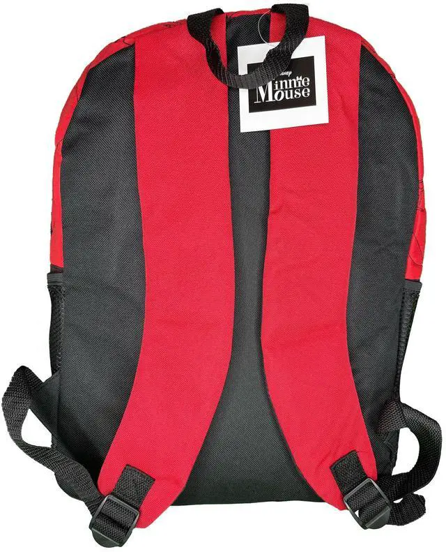 Alt view image 3 of 4 - Disney Minnie Mouse 16" Backpack Red Quilted Minnie Head Embroidered for Girls