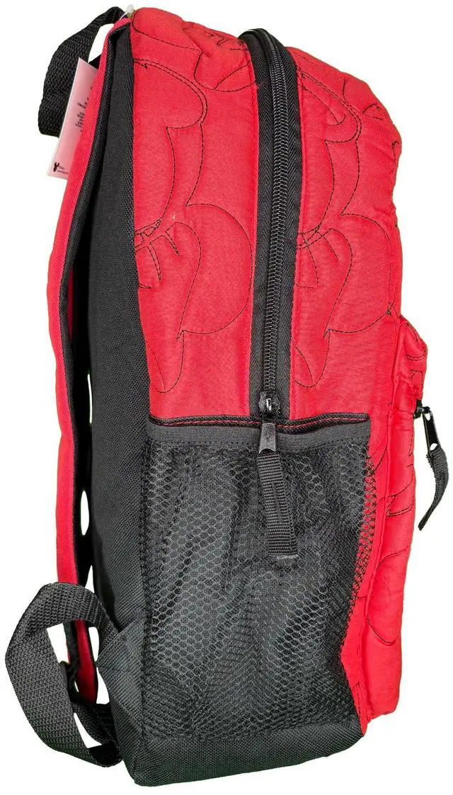 Alt view image 4 of 4 - Disney Minnie Mouse 16" Backpack Red Quilted Minnie Head Embroidered for Girls