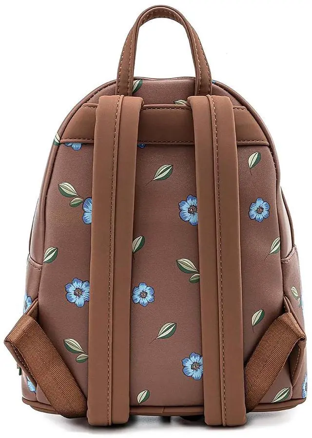 Alt view image 3 of 4 - Loungefly Disney Fox and Hound Brown Mini Faux Leather Backpack with Pockets