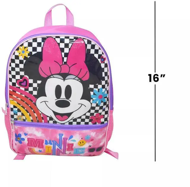 Alt view image 4 of 4 - Disney Minnie Mouse Girls School Backpack 16" with pockets