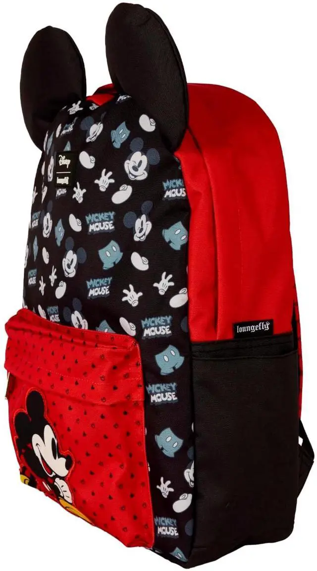 Alt view image 2 of 3 - Loungefly Disney Mickey Mouse Nylon Full-Size Backpack for School, 17in