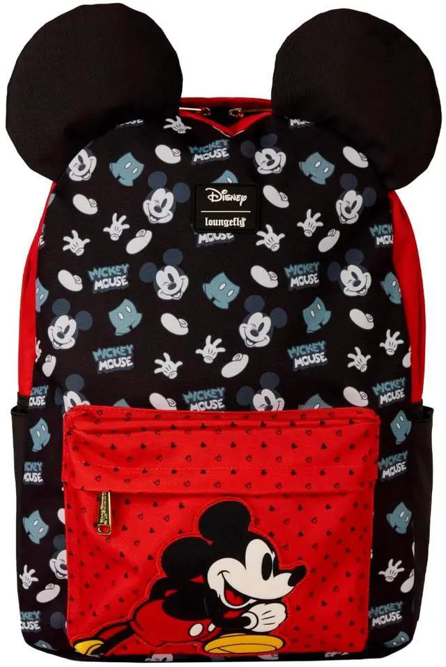 Main image of Loungefly Disney Mickey Mouse Nylon Full-Size Backpack for School, 17in