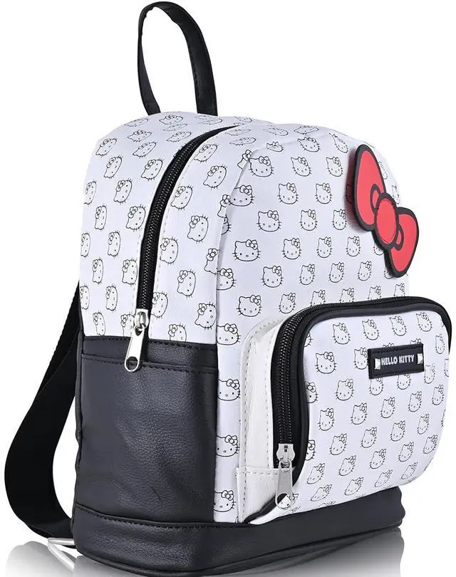 Alt view image 2 of 3 - Fast Forward Hello Kitty 10" Mini White Backpack for Adults and Teens