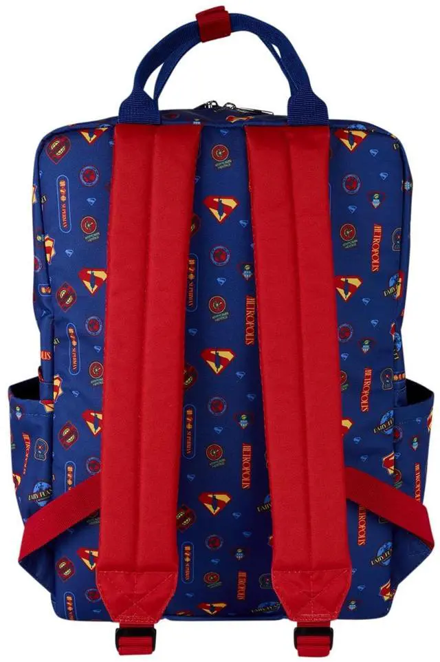 Alt view image 3 of 4 - Loungefly DC Superman Nylon Full-Size School  Backpack, 17in