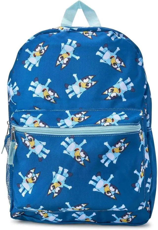 Main image of Fast Forward All over print Nylon Bluey Kids Backpack 16" School Bookbag for Girls and Boys ages 3+