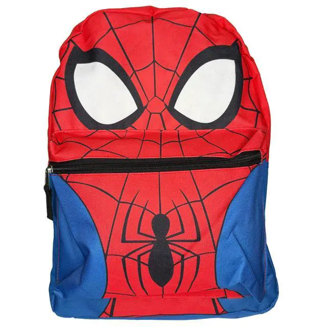 Alt view image 5 of 5 - Spiderman Head Nylon Kids Backpack 16" School Bookbag for Girls and Boys ages 3+