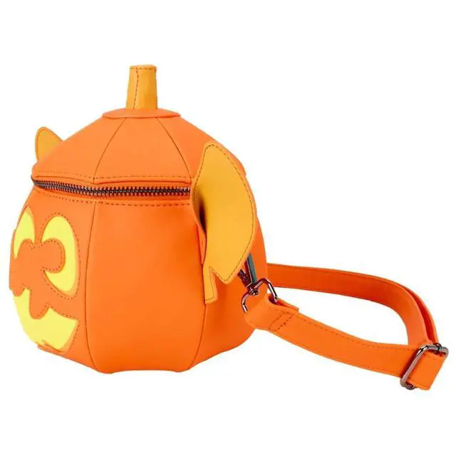 Alt view image 5 of 5 - Loungefly Disney Stitch Pumpkin Head Figural Glow Crossbody Bag, Halloween Style