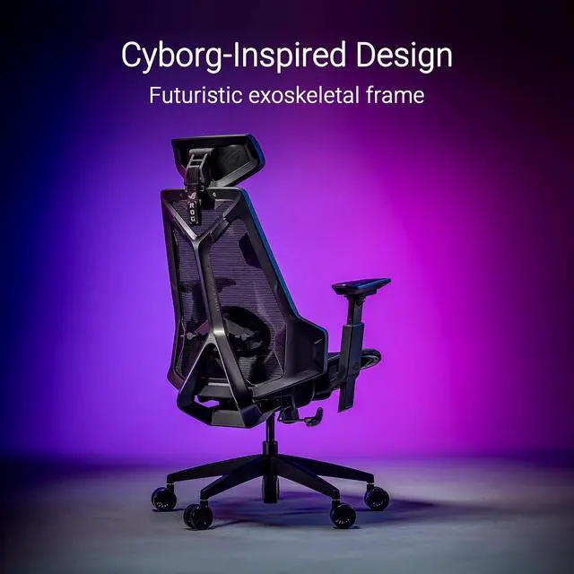 Alt view image 5 of 7 - ASUS ROG Destrier Core Ergo Gaming Chair, Futuristic Cyborg Aesthetic, Versatile Seat Adjustments, Mobile Gaming Arm Support Mode, Acoustic Panel