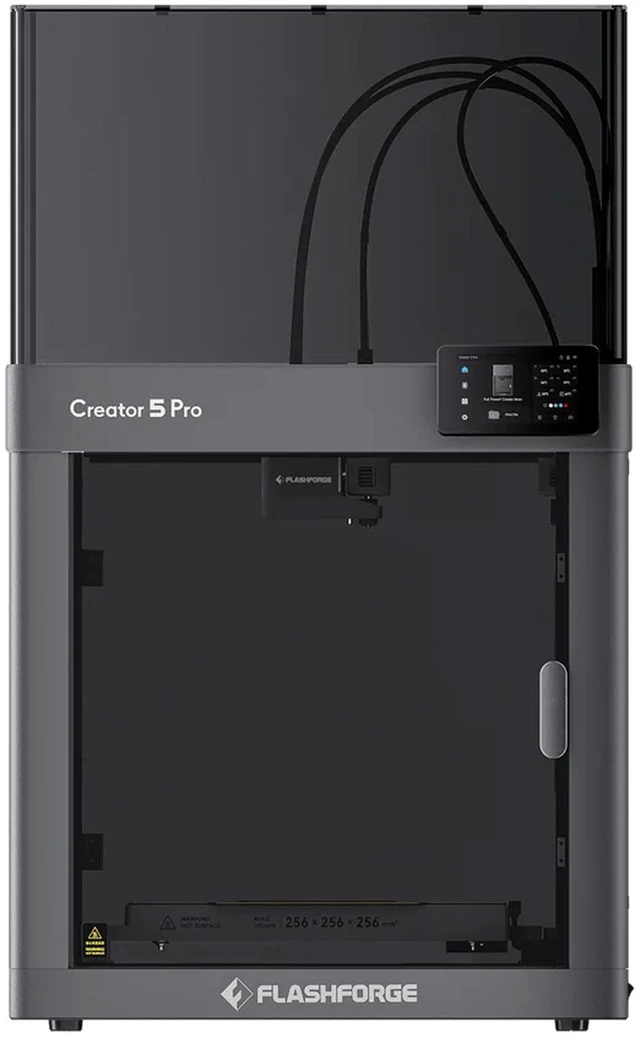 Alt view image 4 of 7 - Flashforge Creator 5 Pro 4-Toolheads Enclosed Multi-Color 3D Printer | 500% Faster, Zero Purge Waste