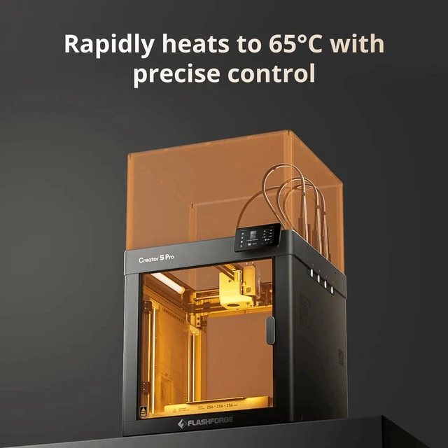 Alt view image 7 of 7 - Flashforge Creator 5 Pro 4-Toolheads Enclosed Multi-Color 3D Printer | 500% Faster, Zero Purge Waste