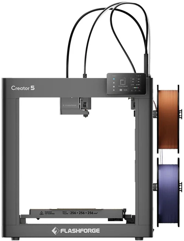 Alt view image 8 of 14 - Flashforge Creator 5 4-Toolheads Multi-Color 3D Printer | 500% Faster, Zero Purge Waste